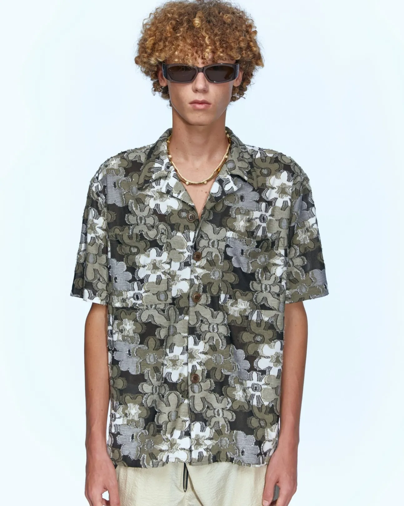 Andersson Bell Flower Knit Shirts Atb953M(Khaki)-Men Shirts