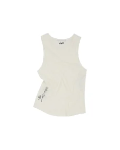 Andersson Bell Flower Man Waffle Sleeveless Atb966M(White)-Men T-Shirts