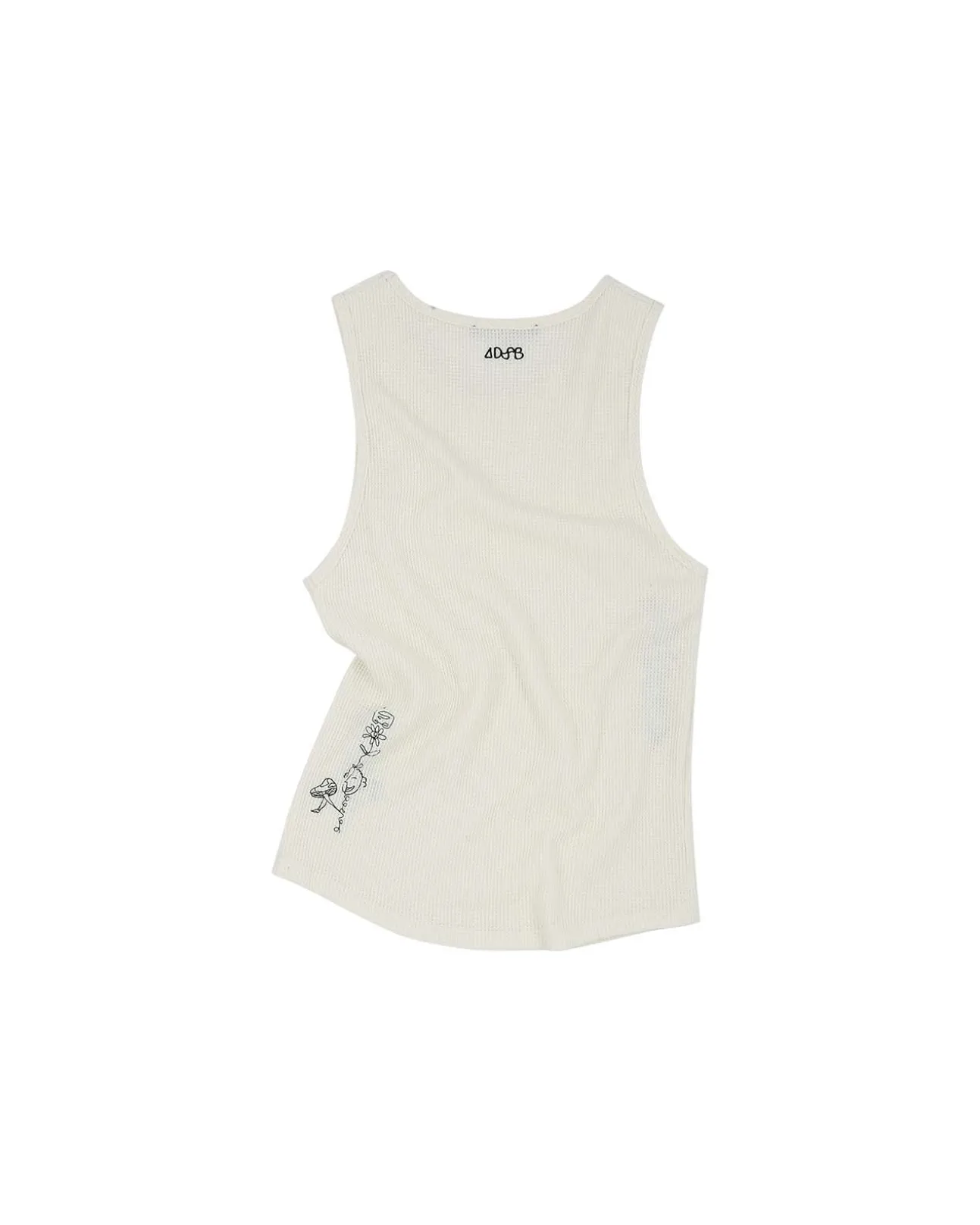 Andersson Bell Flower Man Waffle Sleeveless Atb966M(White)-Men T-Shirts