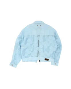 Andersson Bell Flower Sheer Zip-Up Jacket Awa532M(Sky White)-Men Outerwear