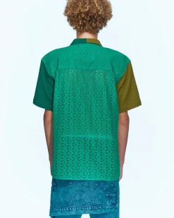 Andersson Bell Forest Half Knit Shirts Atb952M(Green)-Men Shirts