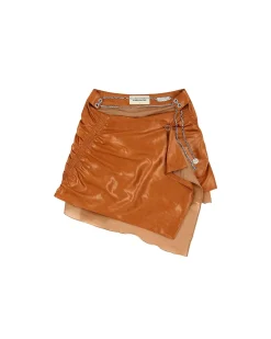 Andersson Bell Ginger Shirring Wrap Skirt Apa604W(Brick)-Women Skirts