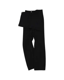 Andersson Bell Glen Overdyed Wrap Straight-Leg Jeans Apa645M(Black)-Men Trousers