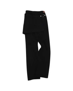 Andersson Bell Glen Overdyed Wrap Straight-Leg Jeans Apa645M(Black)-Men Trousers