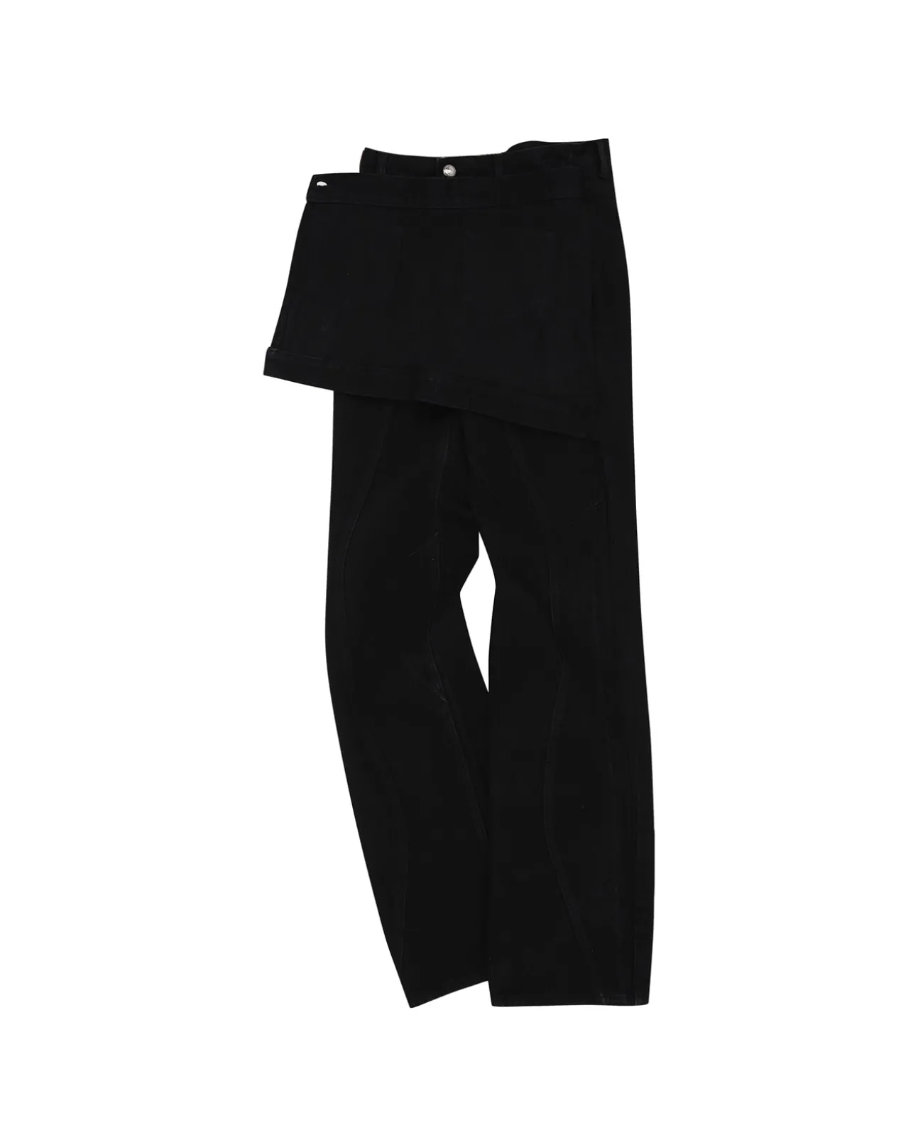 Andersson Bell Glen Overdyed Wrap Straight-Leg Jeans Apa643W(Black)-Women Jeans