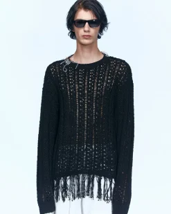 Andersson Bell Gorden Cable Knit Atb958M(Black)-Men Knitwear