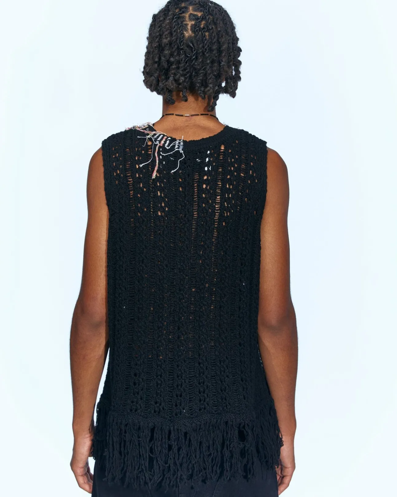 Andersson Bell Gorden Cable Knit Vest Atb957M(Black)-Men Knitwear