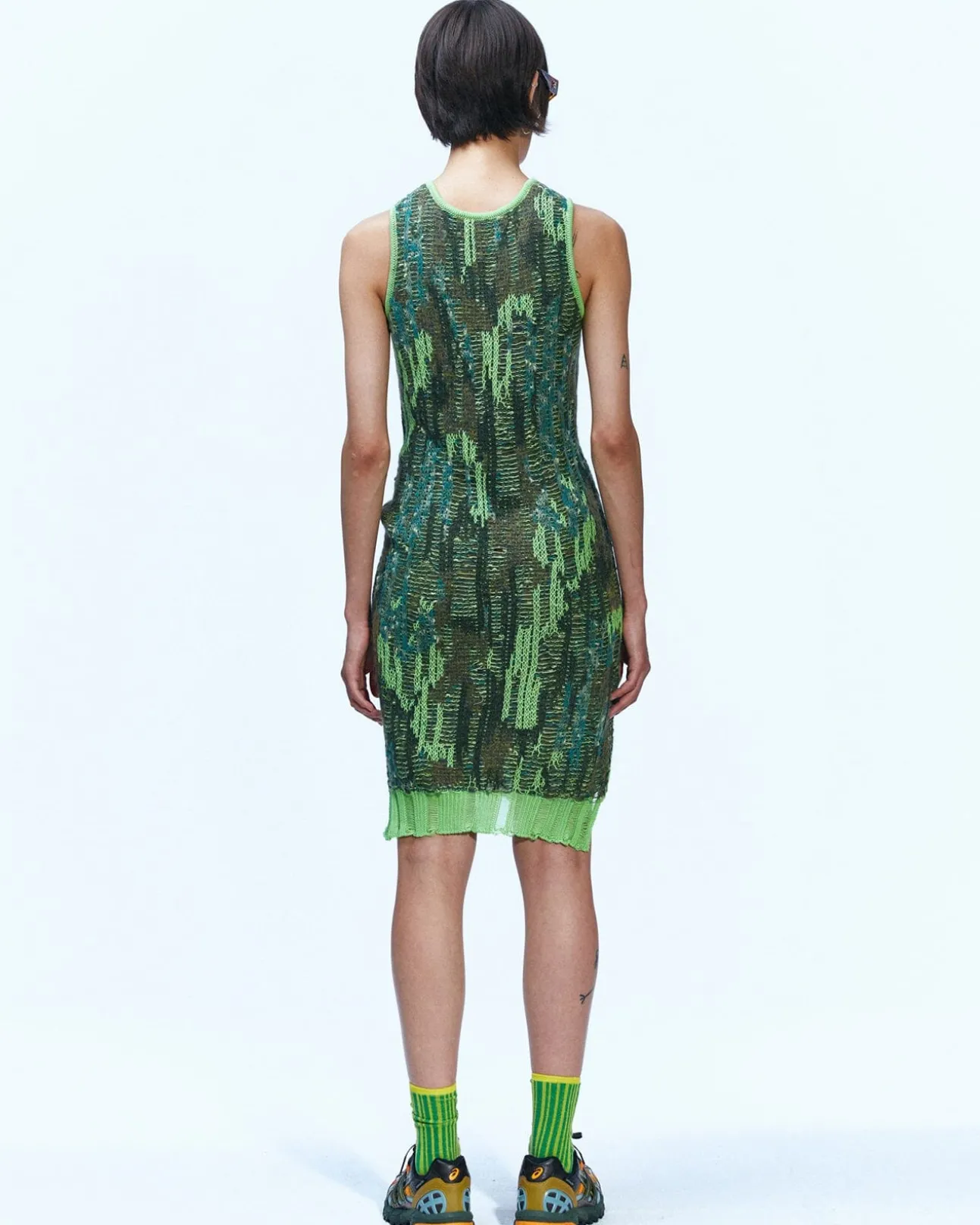 Andersson Bell Grunge Sleeveless Knit One Piece Atb888W(Khaki)-Women Dresses