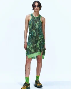 Andersson Bell Grunge Sleeveless Knit One Piece Atb888W(Khaki)-Women Dresses