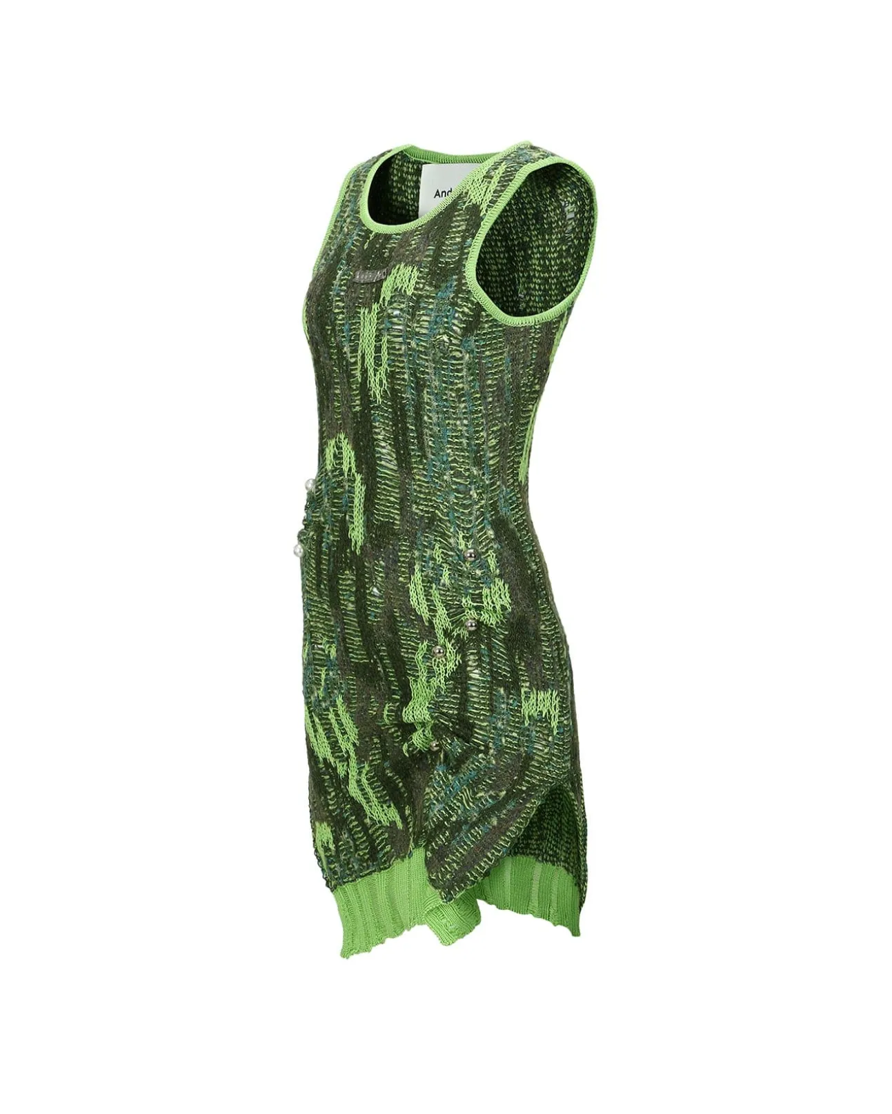 Andersson Bell Grunge Sleeveless Knit One Piece Atb888W(Khaki)-Women Dresses