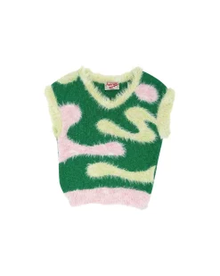 Andersson Bell Hairy Wave V Neck Knit Vest Atb886W(Green)-Women Tops