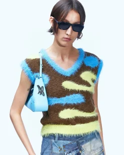 Andersson Bell Hairy Wave V Neck Knit Vest Atb886W(Brown)-Women Tops