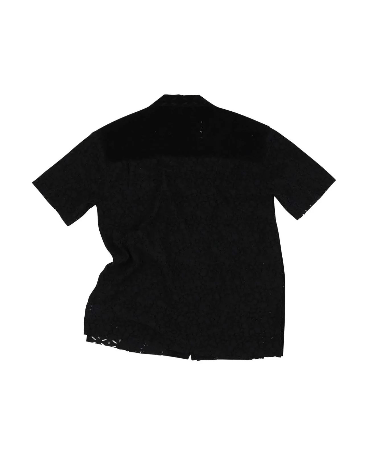 Andersson Bell Half Sheer Flower Lace Shirts Atb951M(Black)-Men Shirts