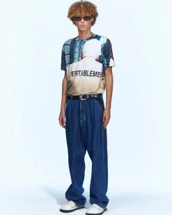 Andersson Bell Huge Boy Wide-Leg Jeans Apa646M(Blue)-Men Trousers