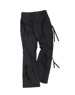 Andersson Bell Itakata Cargo Flare Pants Apa639M(Black)-Men Trousers