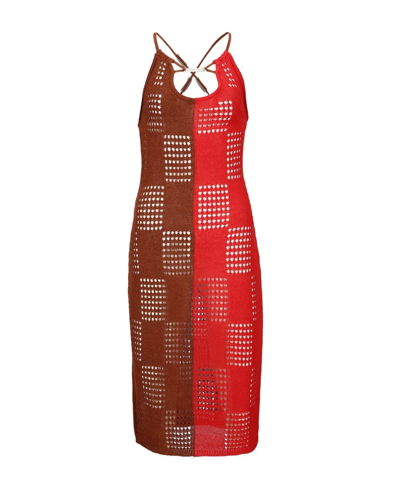 Andersson Bell Keira Block Knit Dress Atb935W(Red)-Women Dresses