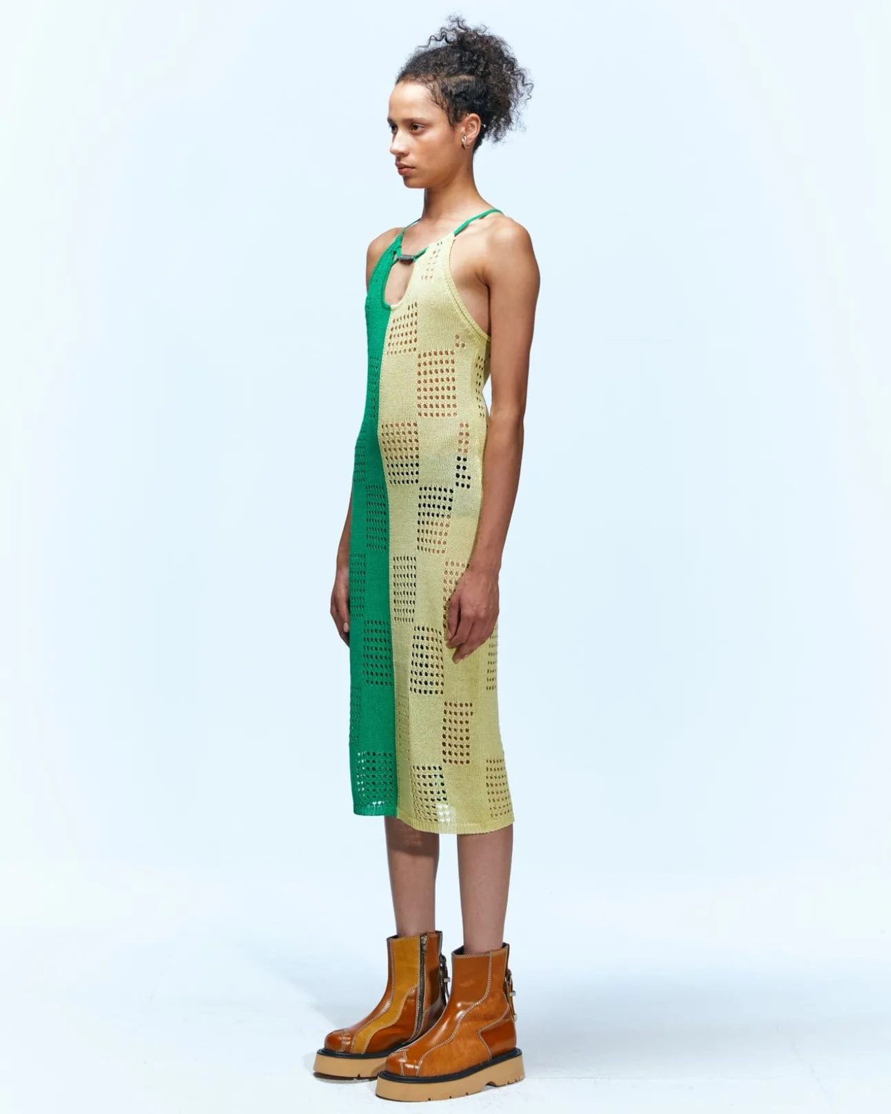 Andersson Bell Keira Block Knit Dress Atb935W(Green)-Women Dresses