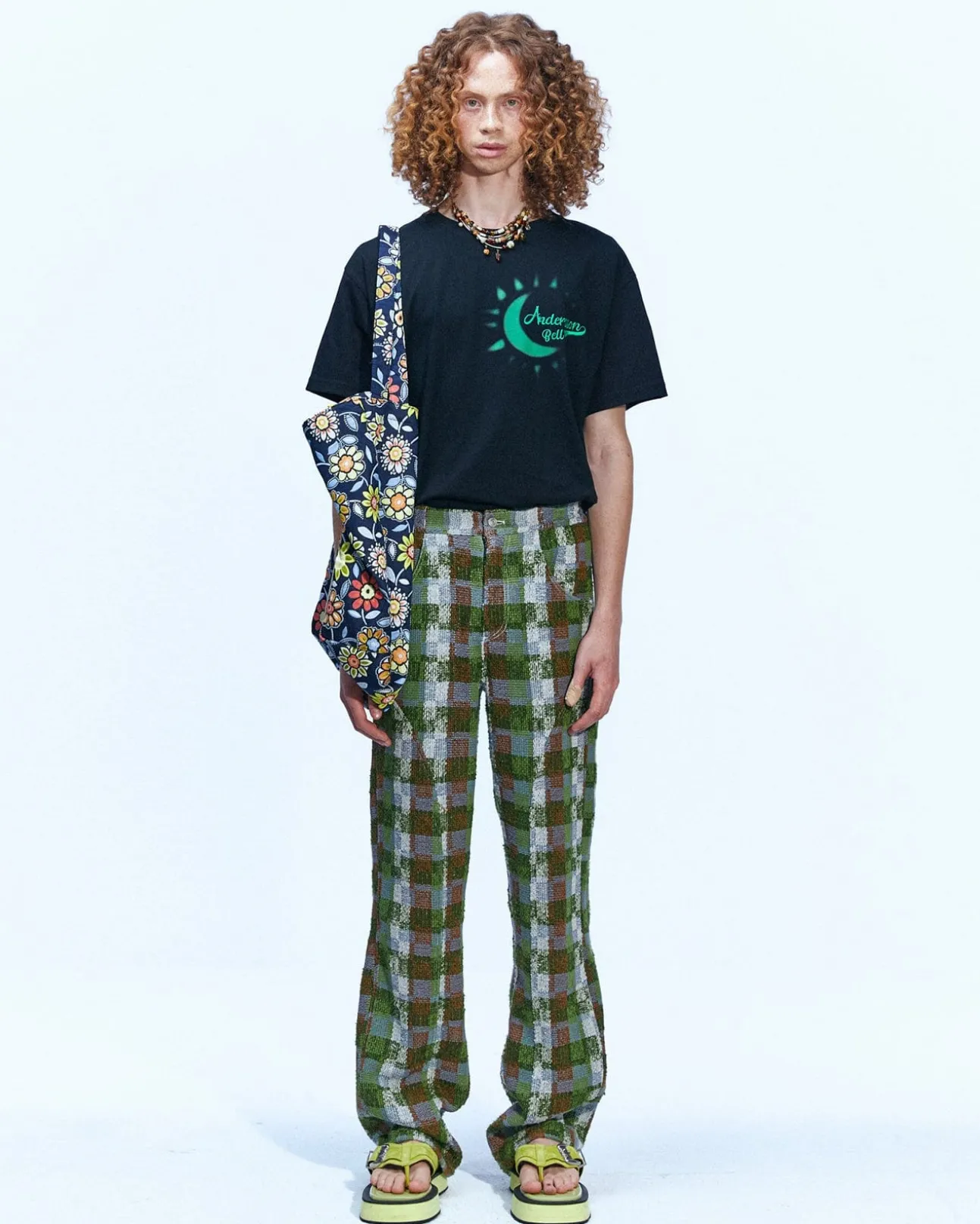 Andersson Bell Kenley Check Beach Pants Apa593M(Green)-Men Trousers
