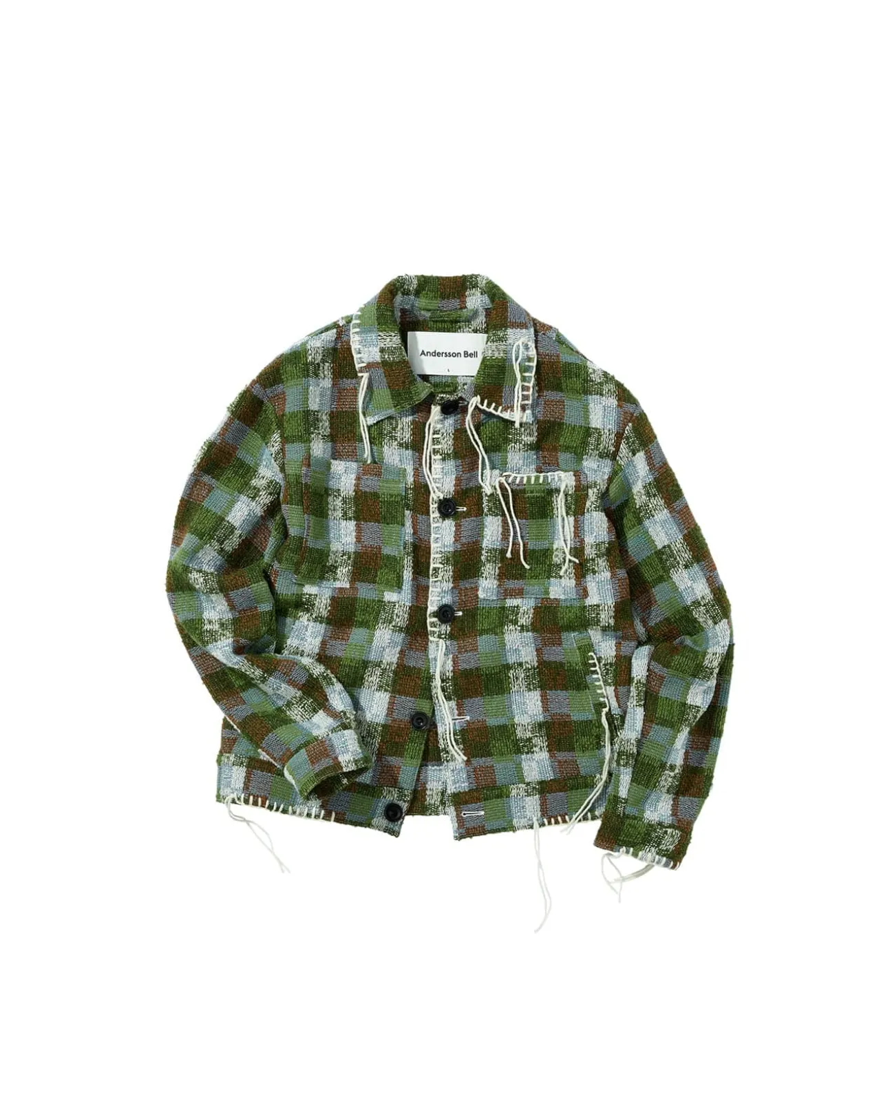 Andersson Bell Kenley Check Work Jacket Awa513M(Green)-Men Outerwear