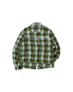 Andersson Bell Kenley Check Work Jacket Awa513M(Green)-Men Outerwear