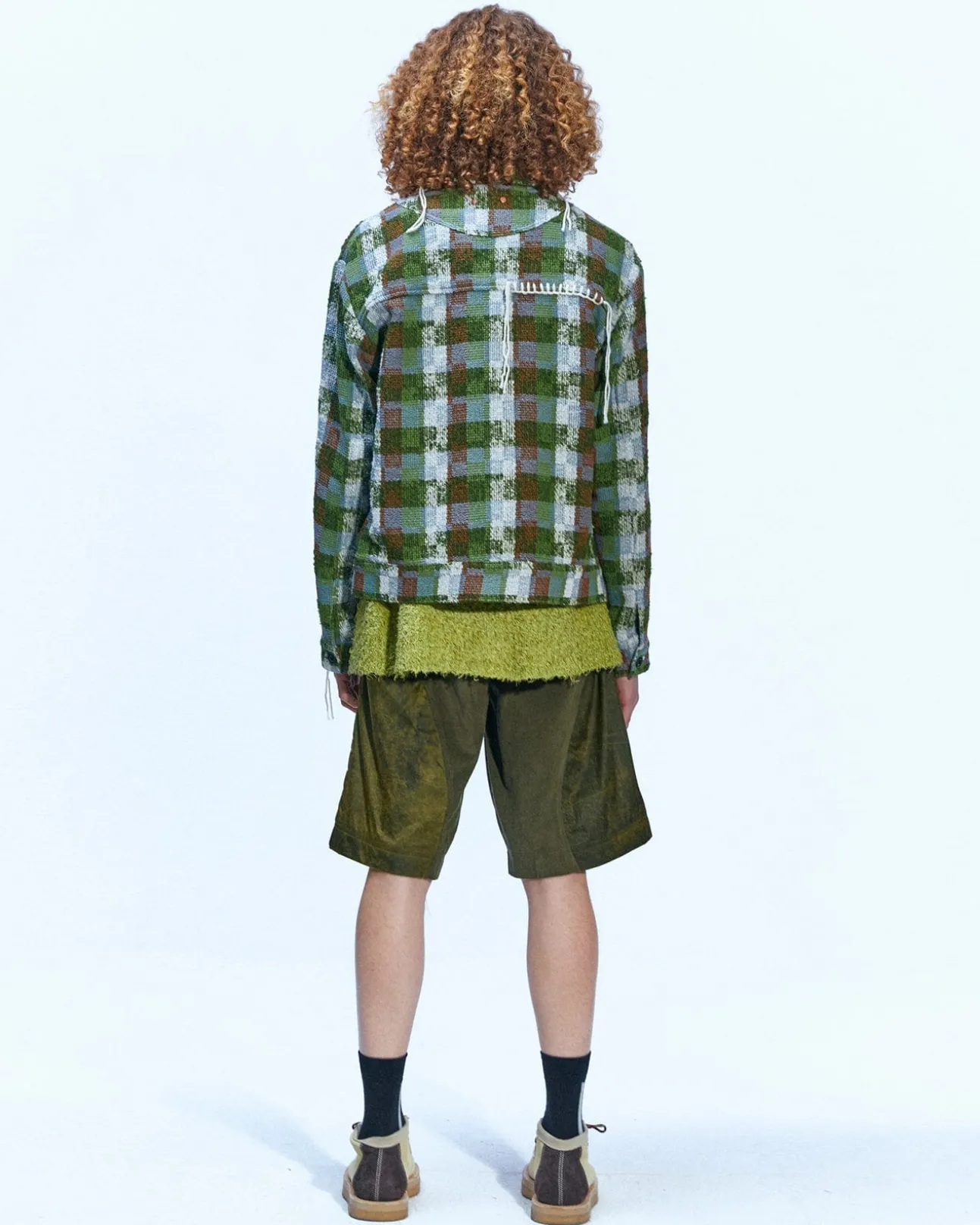 Andersson Bell Kenley Check Work Jacket Awa513M(Green)-Men Outerwear