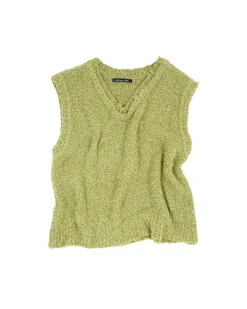 Andersson Bell Layie Leaf Vest (Italian Yarn) Atb868M(Green)-Men Knitwear