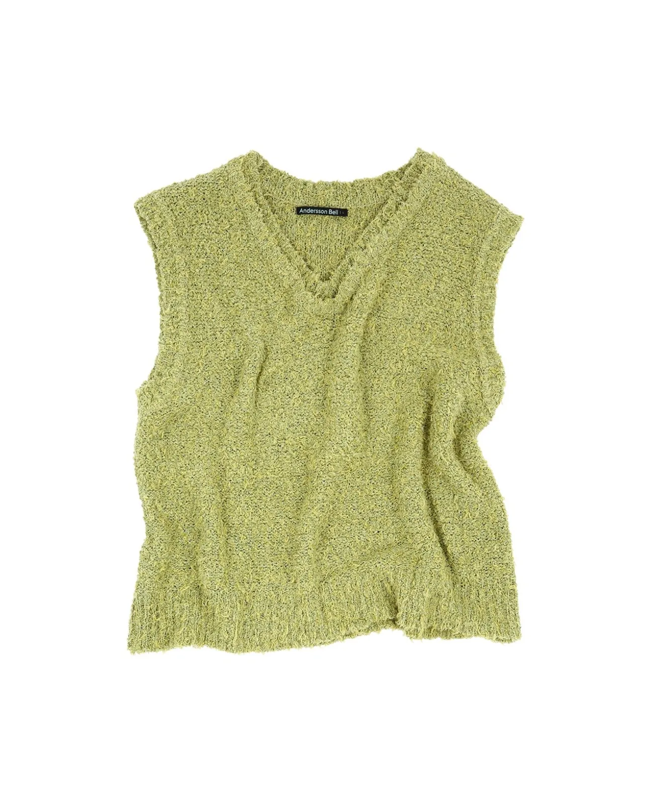 Andersson Bell Layie Leaf Vest (Italian Yarn) Atb868M(Green)-Men Knitwear