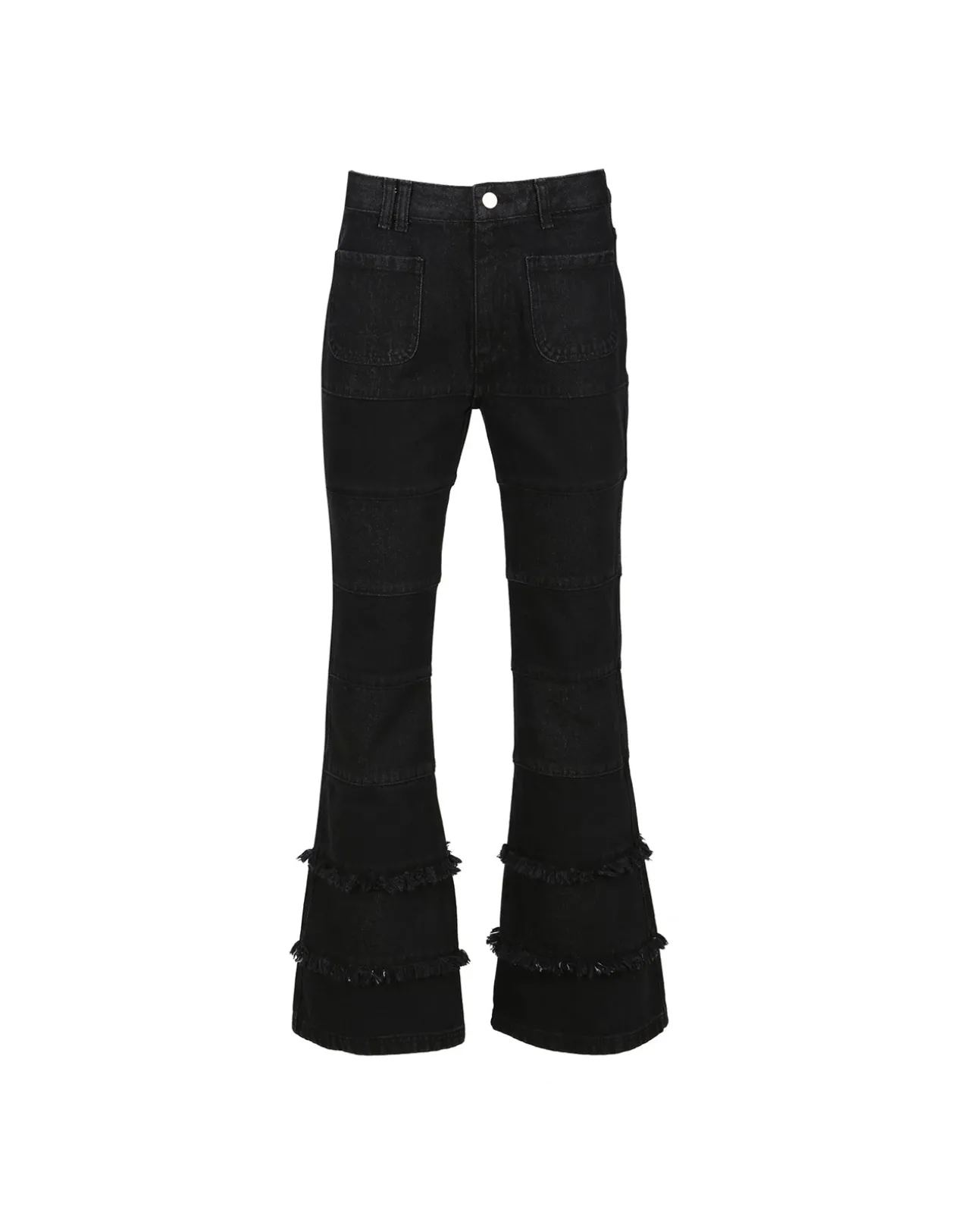 Andersson Bell Mahina Blocking Patchwork Jeans Apa607W(Black)-Women Jeans