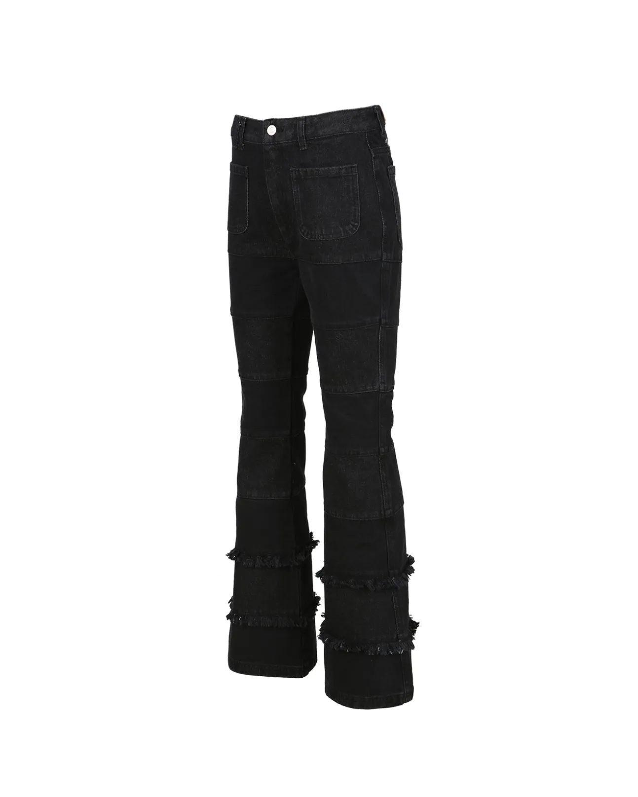 Andersson Bell Mahina Blocking Patchwork Jeans Apa607W(Black)-Women Jeans