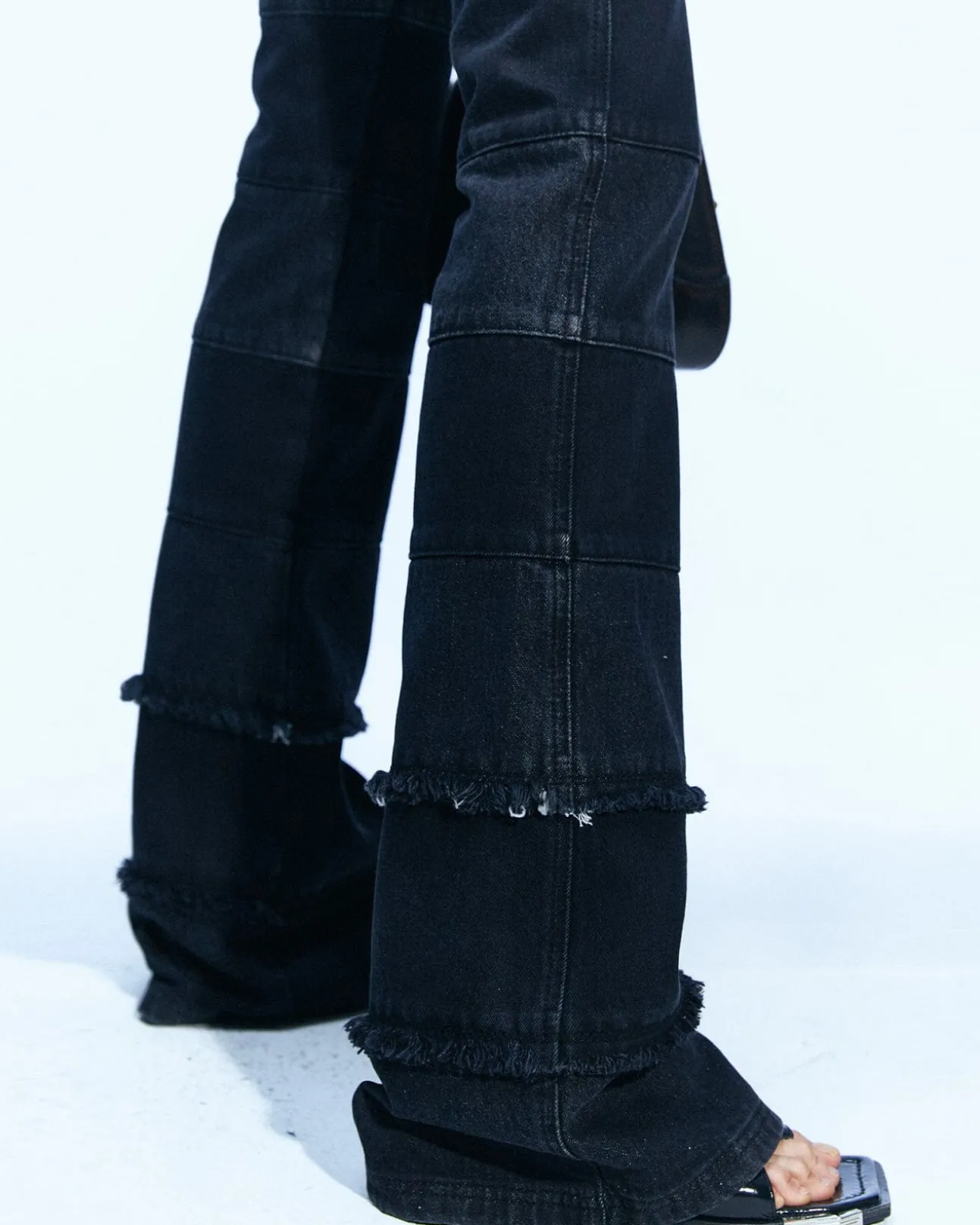 Andersson Bell Mahina Blocking Patchwork Jeans Apa607W(Black)-Women Jeans