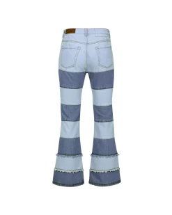 Andersson Bell Mahina Blocking Patchwork Jeans Apa607W(Washed Blue)-Women Jeans