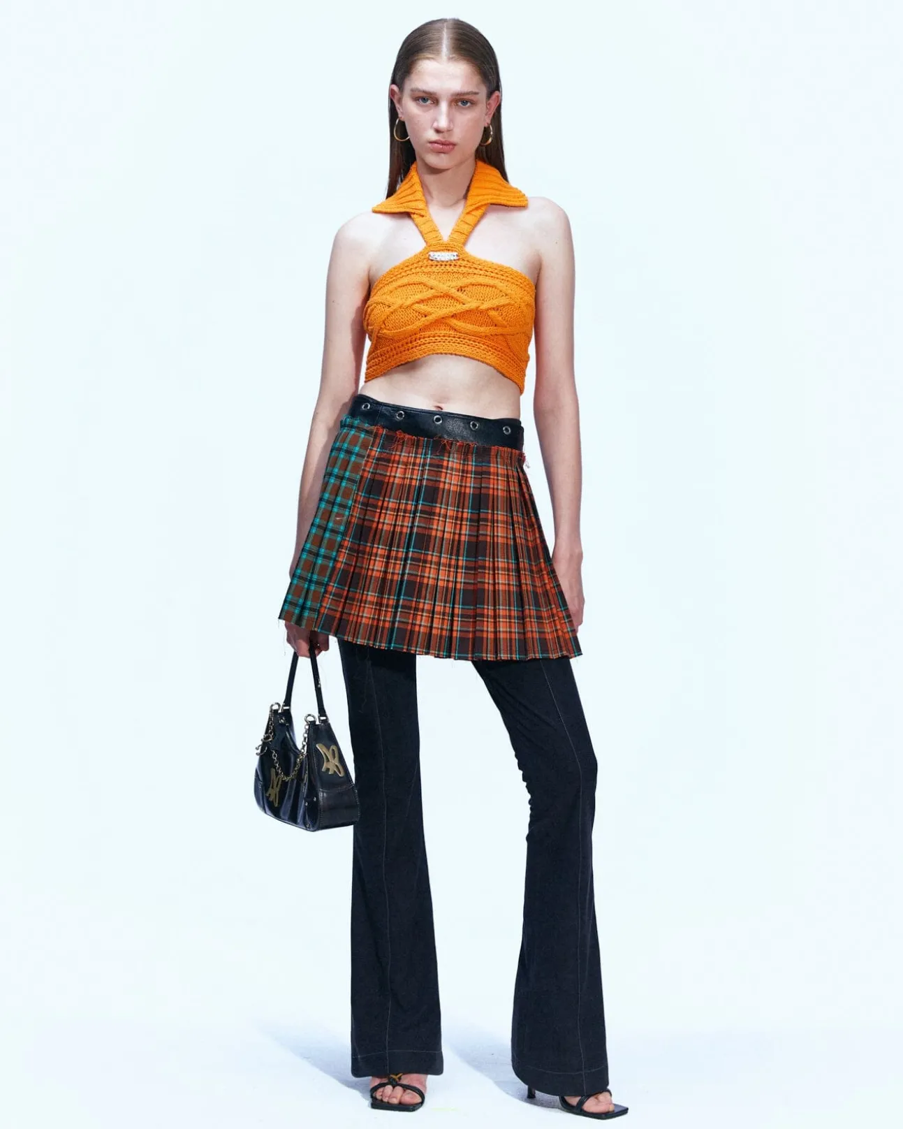Andersson Bell Marlow Halter Cable Top Atb890W(Mandarin)-Women Tops
