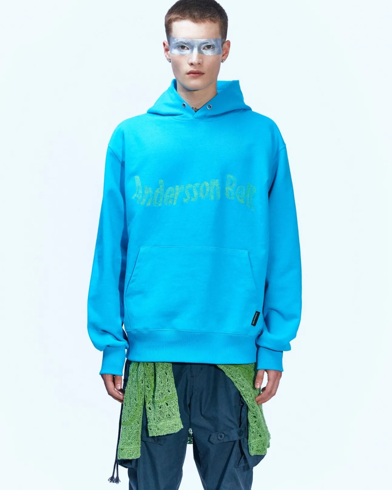 Andersson Bell (Men) (Essential) Unisex New Ab Logo Embroidery Hoodie Atb898U(Blue)-Men Sweatshirts
