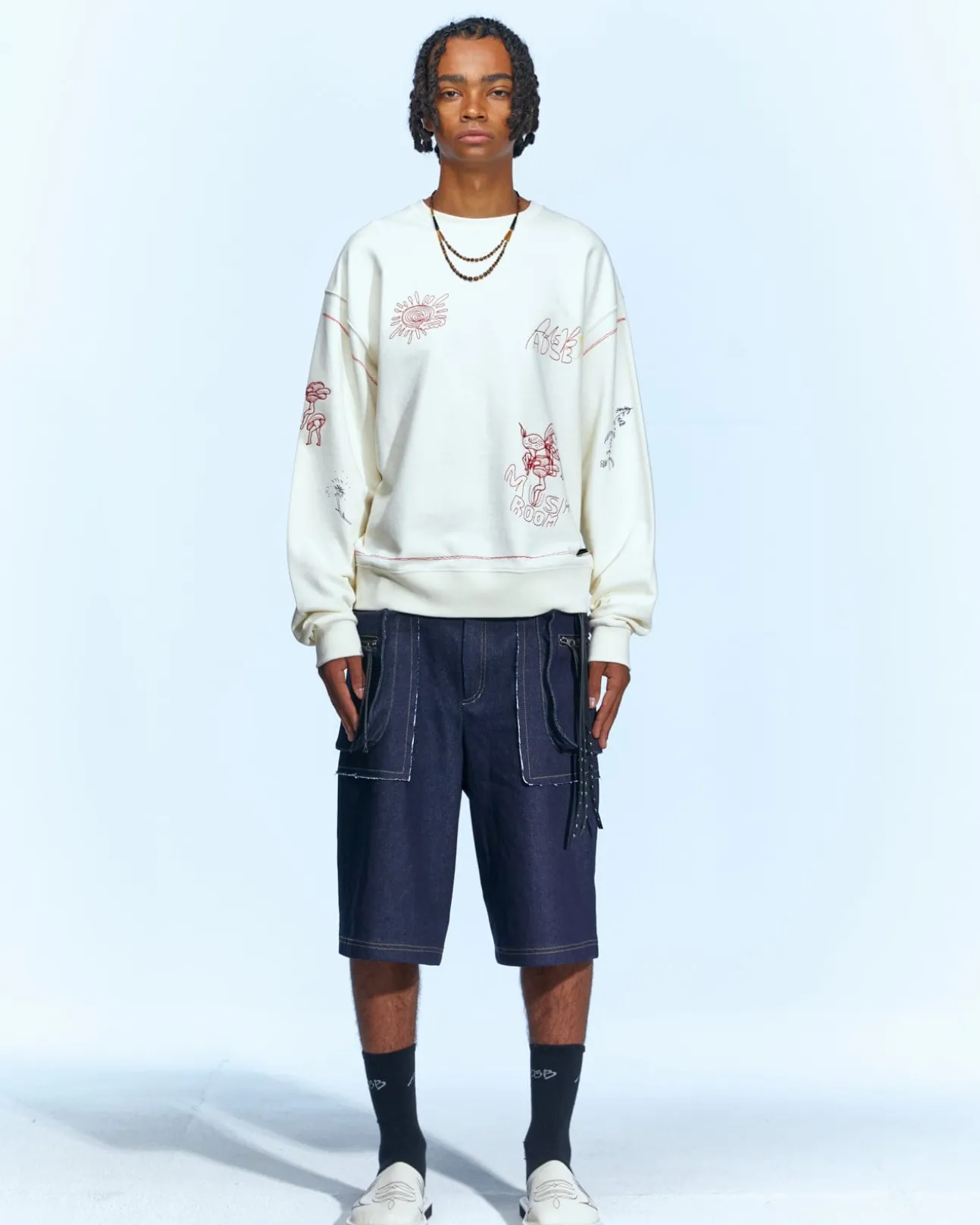 Andersson Bell (Men) (Essential) Unisex Shine Mushroom Sweatshirts Atb972U(Ivory)-Men Sweatshirts