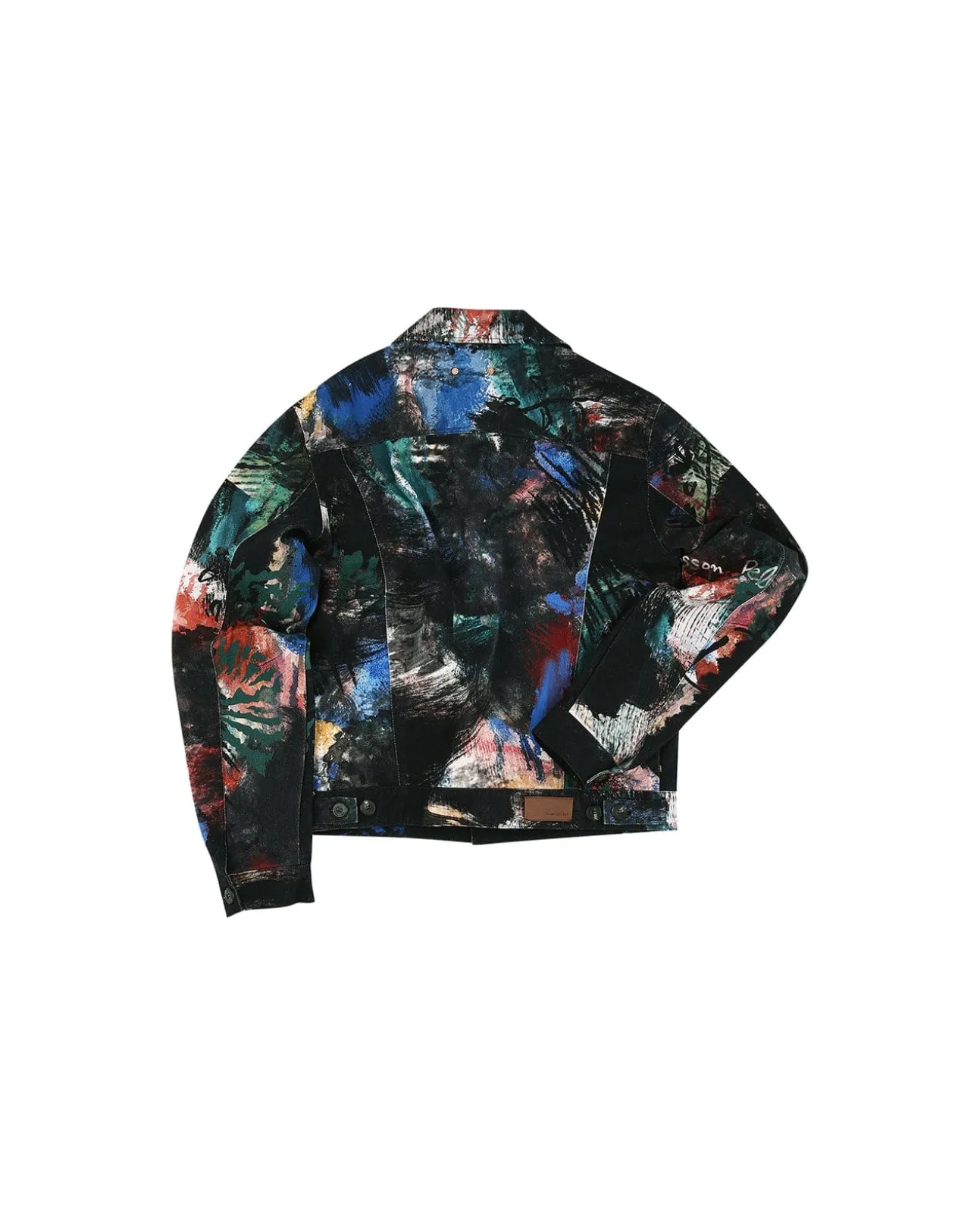 Andersson Bell (Men) Unisex Black Scratch Denim Jacket Awa530U(Black)-Men Outerwear