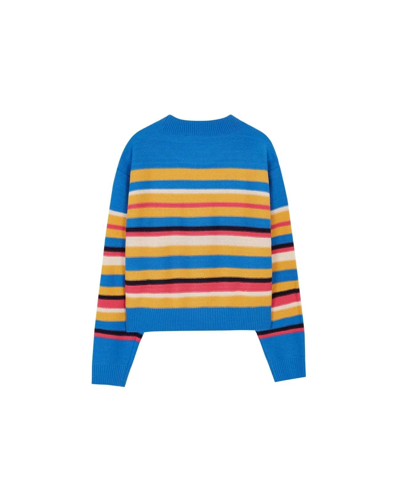 Andersson Bell (Men) Unisex Multi Stripe Sweater Atb675U(Blue Multi)-Men Knitwear