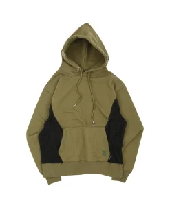 Andersson Bell Mesh Panel Contrast Hoodie Atb869M(Khaki)-Men T-Shirts
