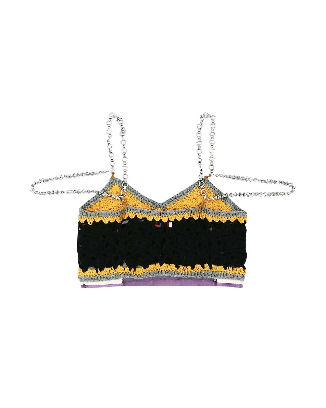 Andersson Bell Mila Hand Crochet Top Atb875W(Black)-Women Tops