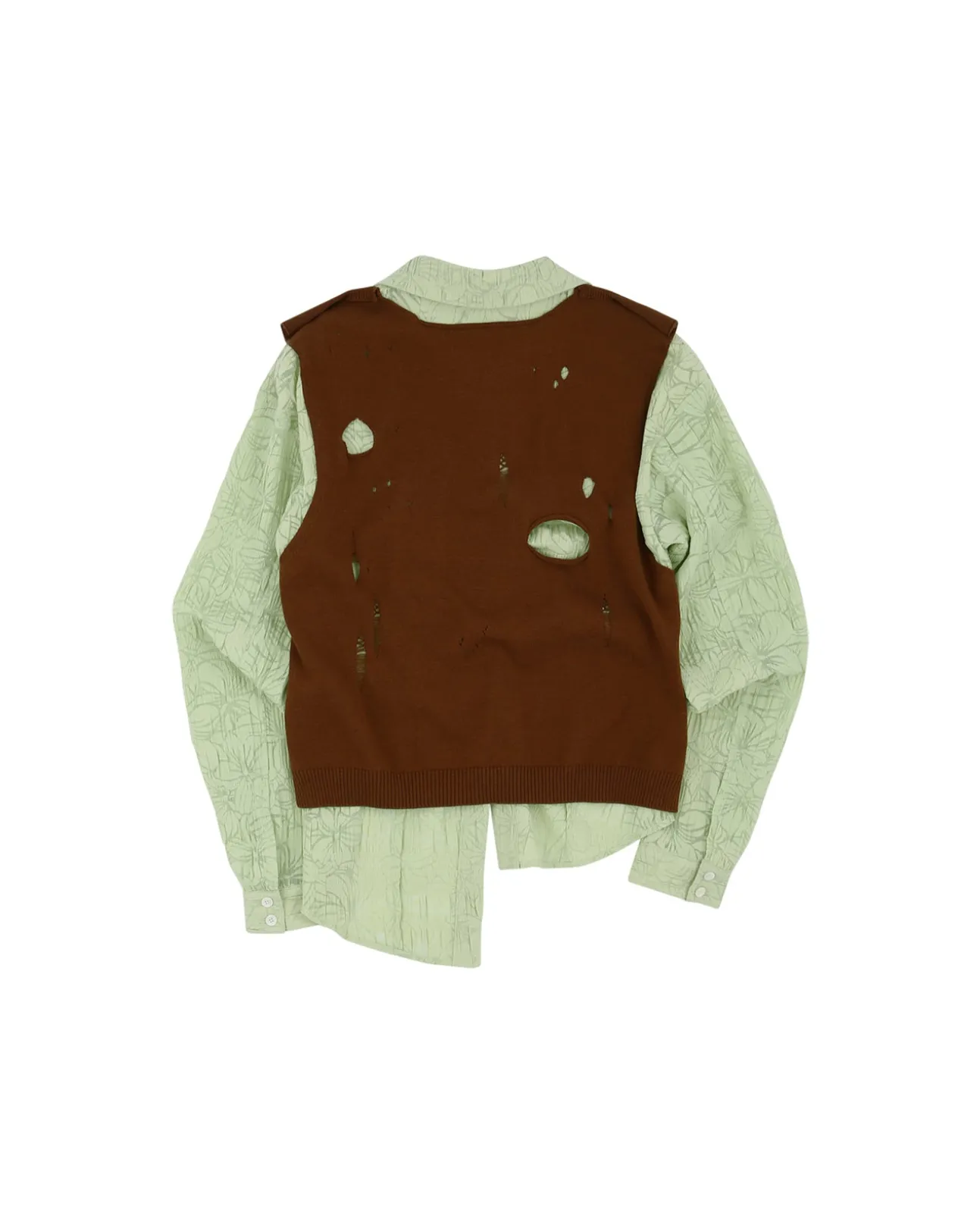 Andersson Bell Moeka Knit Combination Shirts Atb887W(Jade)-Women Blouses