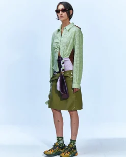Andersson Bell Moeka Knit Combination Shirts Atb887W(Jade)-Women Blouses