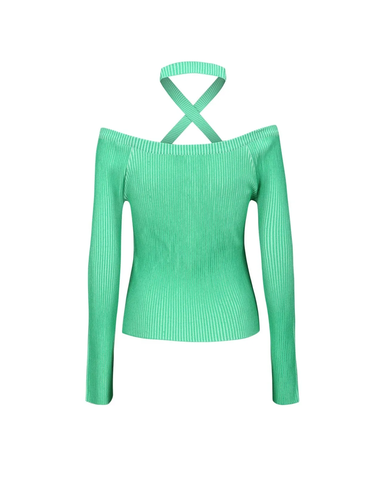 Andersson Bell Mona Knitted Corset Top Atb877W(Green)-Women Tops