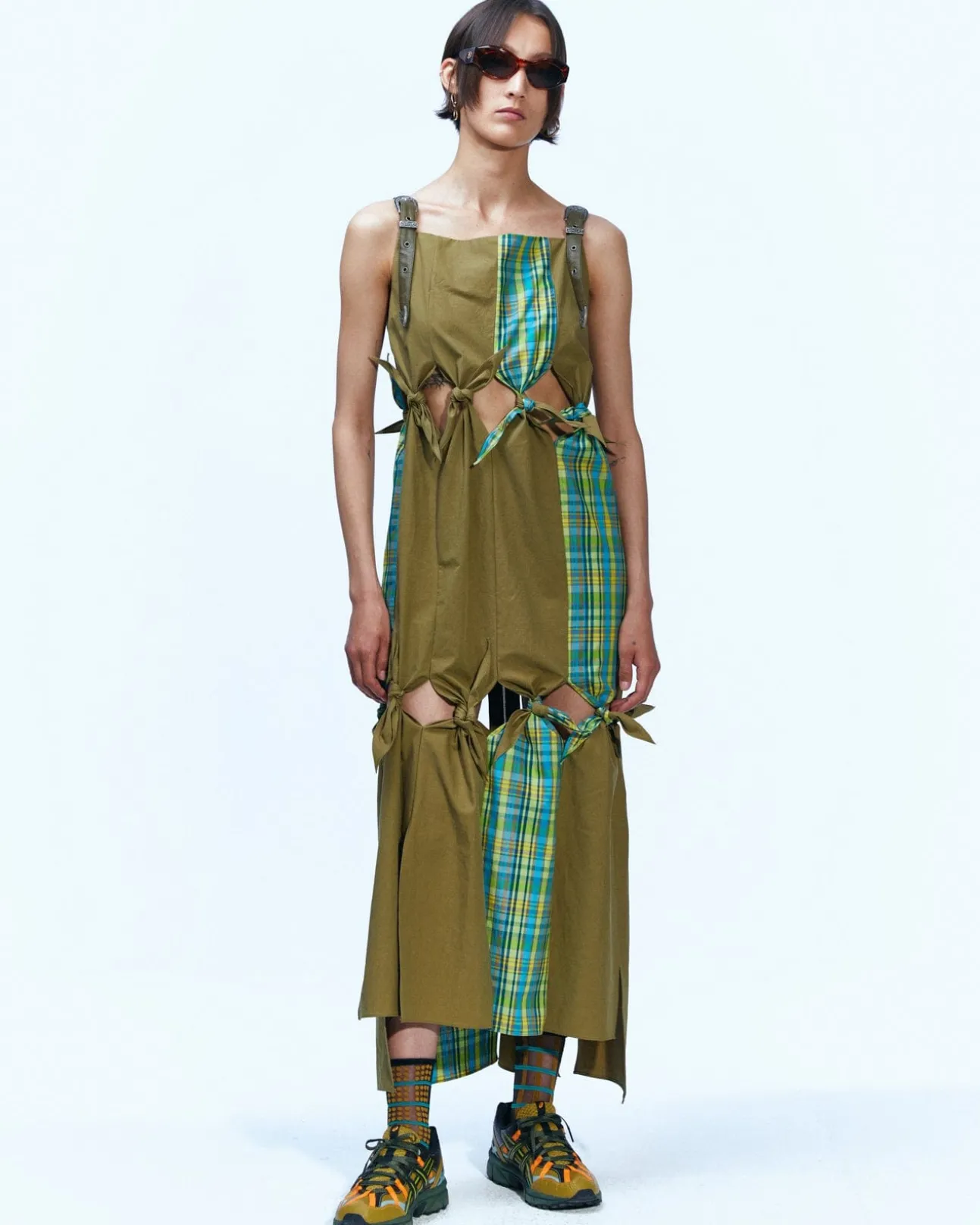 Andersson Bell Morgan Scarf Knotted Dress Atb874W(Khaki)-Women Dresses