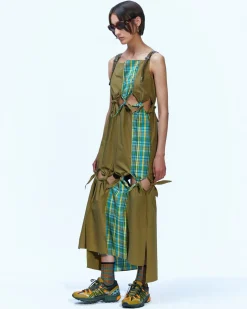 Andersson Bell Morgan Scarf Knotted Dress Atb874W(Khaki)-Women Dresses