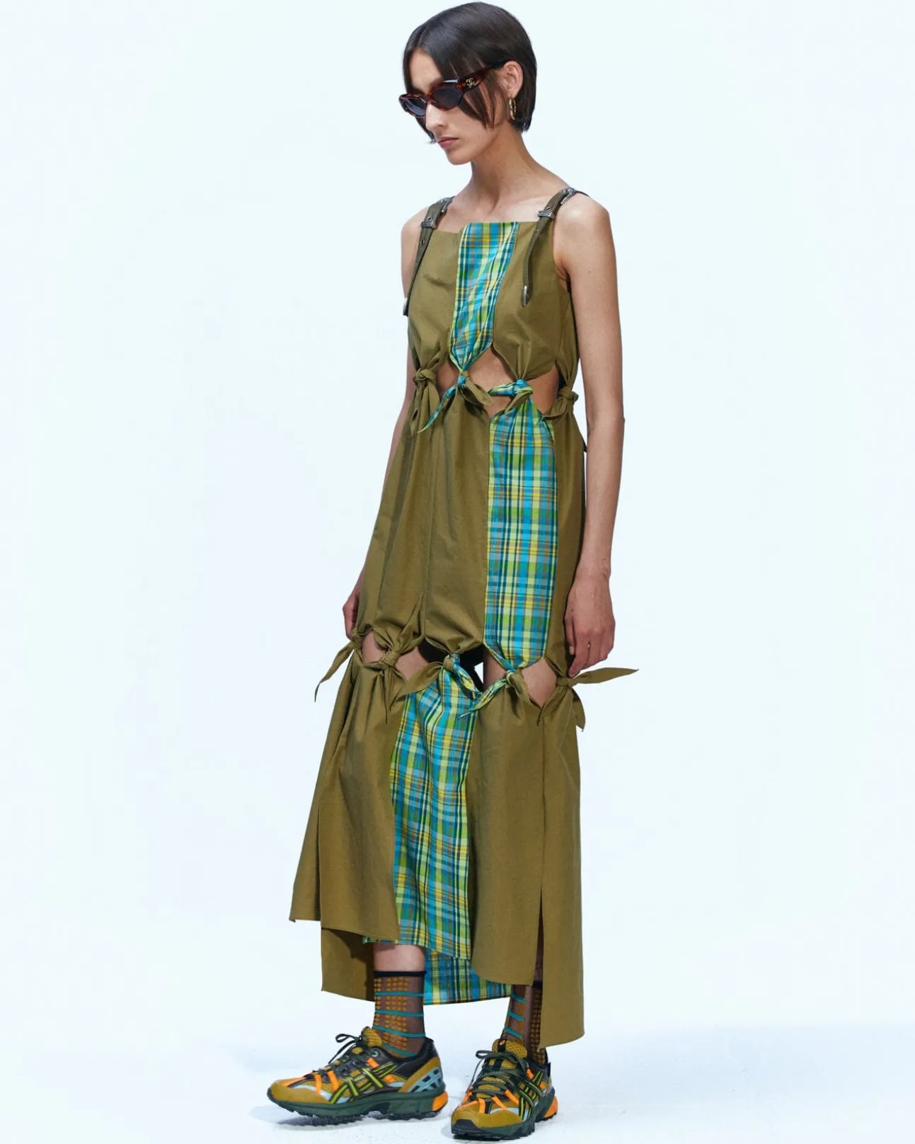 Andersson Bell Morgan Scarf Knotted Dress Atb874W(Khaki)-Women Dresses