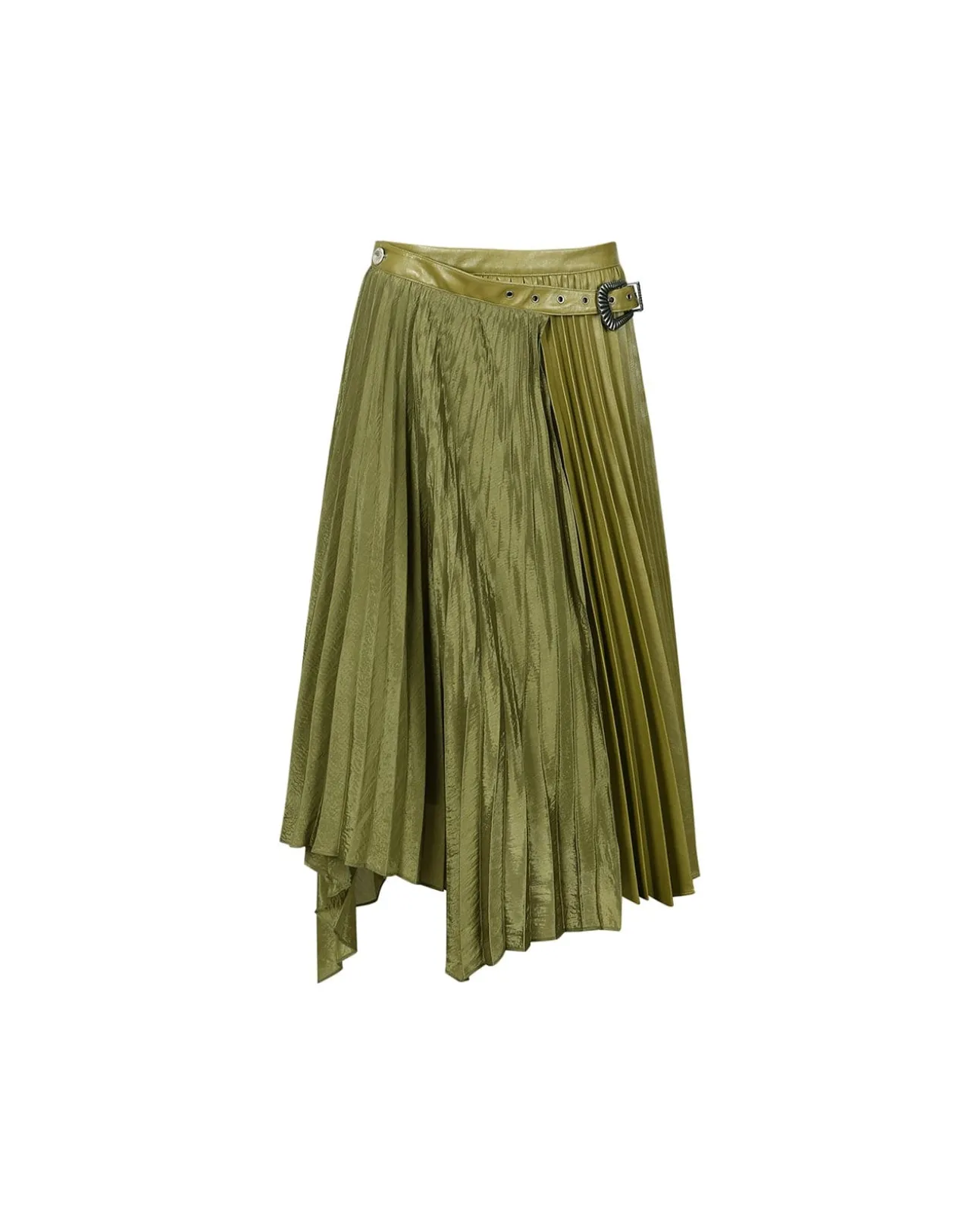 Andersson Bell Nicola Double Pleats Skirts Apa602W(Khaki)-Women Skirts