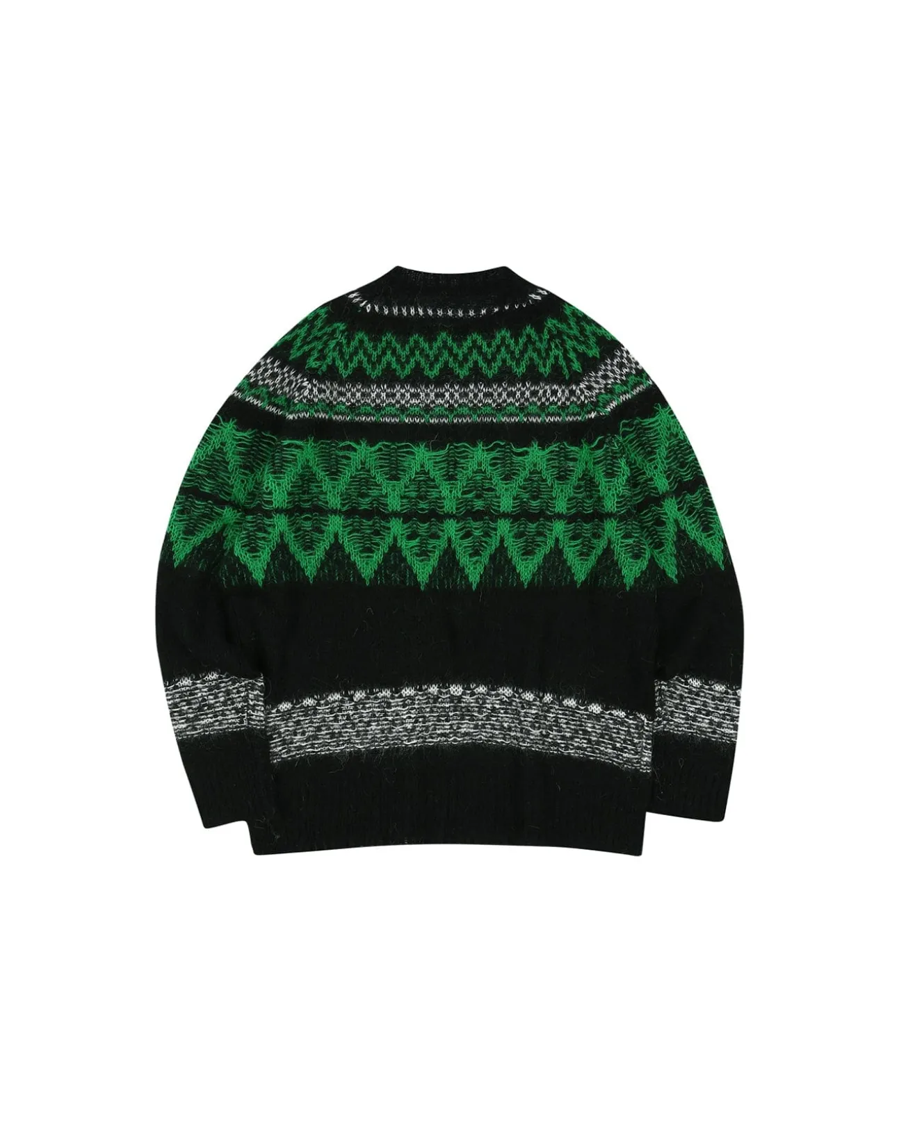 Andersson Bell Nordic Kid Mohair Raglan Sweater Atb859M(Black)-Men Knitwear