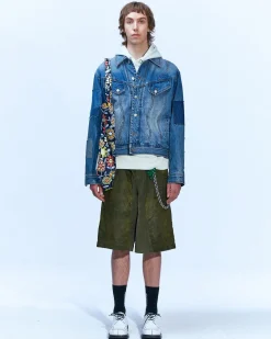 Andersson Bell Patchwork Denim Jacket Awa508M(Blue)-Men Outerwear