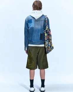 Andersson Bell Patchwork Denim Jacket Awa508M(Blue)-Men Outerwear