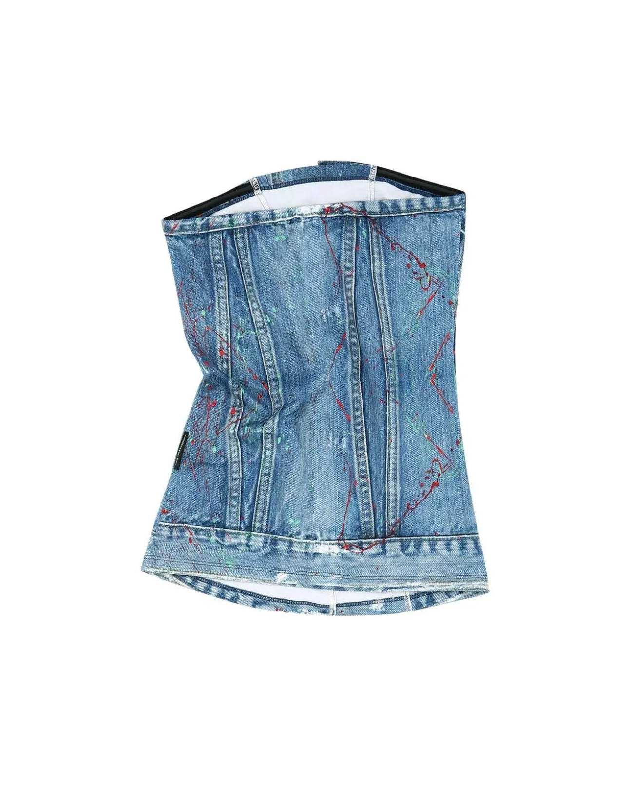 Andersson Bell Printed Tube Top Atb930W(Blue)-Women Tops