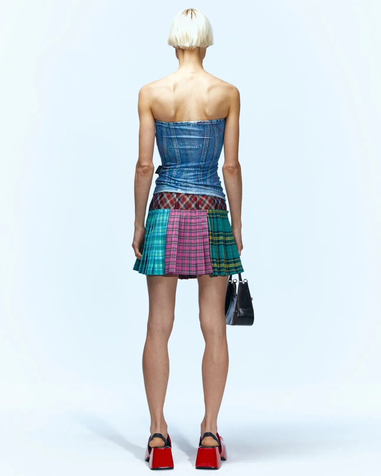 Andersson Bell Printed Tube Top Atb930W(Blue)-Women Tops